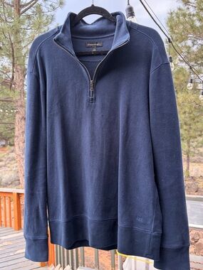 Banana Republic Men’s Navy Quarter-Zip Knit Sweater Mens size Large
